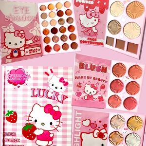 Hello Kitty Makeup Book - Eyeshadow, Eye Powder, Blush, & Highlight Palettes